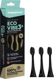 Szczoteczka Happybrush ECO* VIBE 3+ 3 szt. Czarny