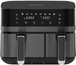 Frytkownica beztłuszczowa ProfiCook 501295 frytkownica Podwójny 9 l Autonomiczny Czarny, Srebrny