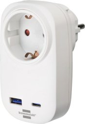Brennenstuhl adapter wtyczek zasilających Typu F biały