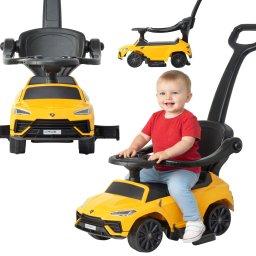 Coil jeŹdzik pchacz chodzik lamborghini ursus 3w1 muzyka autko samochÓd ŻÓŁty