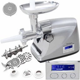 Maszynka do mielenia mięsa Berlinger Maszynka do mięsa 2200W metalowa obudowa z regulacją obrotów LCD