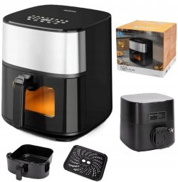Frytkownica Beztłuszczowa Aigostar Ava Pro 2000W Air Fryer 8L Czarna