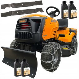 Traktorek ogrodowy traktor Riwall RLT 92 TRD + pług 12,5 KM, kosz 245 L