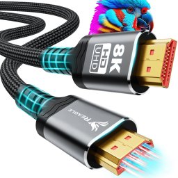 Kabel HDMI 2.1 8K 4K 144Hz 120Hz UHD eARC VRR HDR 48Gbps Przewód TV XBOX 5M