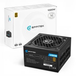 Zasilacz EFFITEK Zasilacz 1000W Gold ATX 3.1, PCI 5.1 Kabel modularny