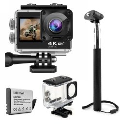 Kamera GoMedia Kamera Sportowa 4K UHD 60FPS Akcesoria WiFi USB-C Pilot Wodoodporna Gomedia