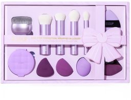 JESSUP Luxury Purple Face Architect Collection zestaw pędzli i gąbeczek do makijażu 11szt.