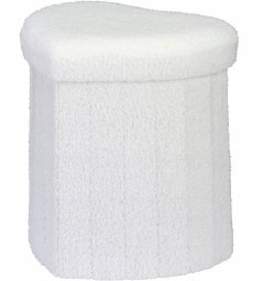 Home Styling Collection Pufa serce ALLOY, tapicerka owcza, 34 x 28 x 35 cm