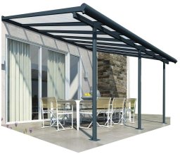 Palram Zadaszenie tarasu metalowy 425 x 286 x 305cm poliweglanowy markiza daszek