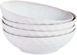 Zestaw 4 głębokich talerzy SESAME Kamionka Jasnoszary