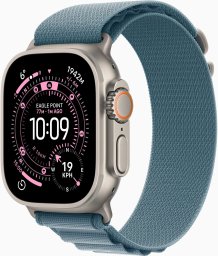 Smartwatch Apple Watch Ultra 3 GPS + Cellular 49mm Natural Titanium / Alpine Loop L Niebieski (MEWP4QI/A)