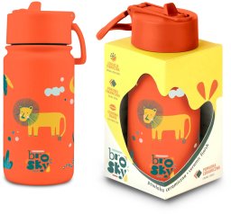Brosky Ceglasta butelka na wodę dla dzieci w safari 450 ml