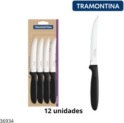 Tramontina Steakkniv Ipanema 12,5 cm, Czarny uchwyt plastikowy