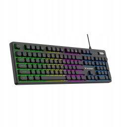 Klawiatura Wozinsky WKG-200 z rolką gamingowa membranowa rainbow - czarna
