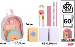 Zestaw artykułów piśmienniczych z plecakiem