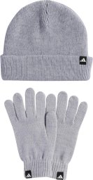 Adidas Komplet czapka i rękawiczki szare KB7340 Dorośli M/L