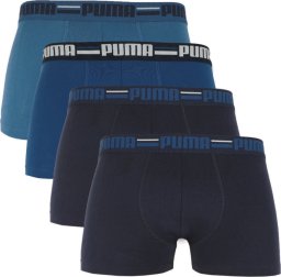 Puma Bokserki męskie Brand Elastic 4pak granatowy/niebieski 938197 02 2XL