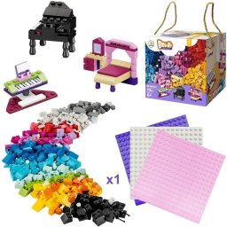 Klocki 520 elementów + podstawa