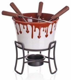 Banquet ZESTAW DO FONDUE CZEKOLADOWEGO + widelczyki CHOCO DARK