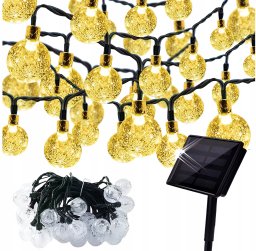 Girlanda Solarna Lampki Ogrodowe Łańcuch 40 Led