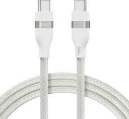 Kabel USB Anker USB-Kabel 24 pin USB-C (M) zu 24 pin USB-C (M) - 91 cm - pleciony kabel, Fast Power Charging - biały