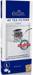 Finum Filtry do herbaty Teaflip L 40 szt. - Białe