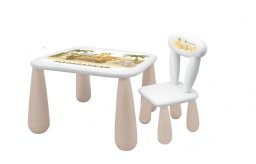 Stolik + krzesełko Luna Madagaskar biały, beż