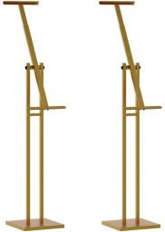 vidaXL Stoiska na targi 2 pcs złoty 26,5 x 26,5 x 127 cm Żelazo