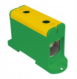Elektro-Plast rozdzielacz odgałęźny jednobiegunowy AL/CU 35-150mm2 żółto-zielony montaż płaski i na szynę TH WLZ35P/150/z 48.507