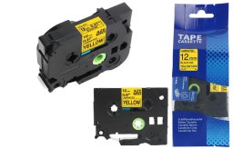 Taśma do drukarki BROTHER TZ-631 / 12mm 8m / Żółta taśma TZe-631
