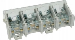 Simet Odgałęźnik instalacyjny 4-torowy (1x25mm/4x6mm) LZ4*25/6P mocowanie do podłoża i TS 35, z pokrywą, szary 84171002