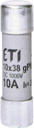 Wkładka bezpiecznikowa cylindryczna PV 10x38mm 10A gPV 1000V DC CH10 002625075