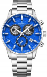 Zegarek Giewont Zegarek Męski Chronograph Sapphire Srebrno Niebieski GW4580-B3