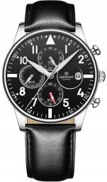 Zegarek Giewont Zegarek Męski Chronograph Sapphire Czarno Srebrny GW5630-A2