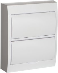 Kanlux Rozdzielnica modułowa tworzywo natynkowy 2x12 IP40 IK06 N+PE klasa II białe drzwi DB212S 2X12P/SMD-P biały 36421