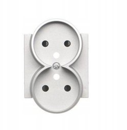 Kontakt-Simon Simon Pokrywa gniazda wtyczkowego podwójnego do: SGZ2CM Aluminium mat TGZ2MZP/143