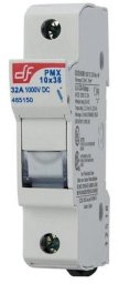 Rozłącznik, podstawa bezpiecznikowa PMX 1P do bezpieczników 10x38, 1000V DC, 32A, dla instalacji PV 485150