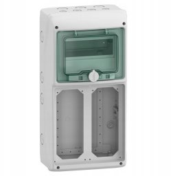 Rozdzielnica 1x8 natynkowa Mureva IP65 do podłączenia gniazd gMRV-1-8-NT-T/10 2 otwory 103x225mm 13186