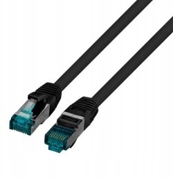 SecurityNET Kabel krosowy patchcord securityNET S/FTP kat.6A czarny 1m LSZH PC-6ASFTPLSZH-BK1
