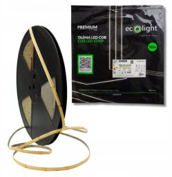 Taśma LED COB 480 9W/m 3000K 990lm/m 24V IP20 50m
