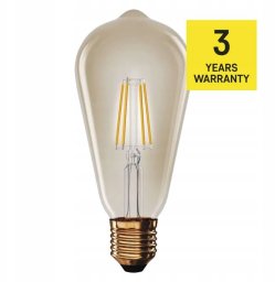 Żarówka LED Vintage E27 4,5W (40W) 420lm 2200K ciepła biel Z57032