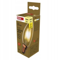 Emos Żarówka LED Vintage świeczka E14 2,5W (20W) 225lm 2200K ciepła biel Z53012