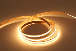 Taśma LED MW Lighting Profesjonalna COB 12W 24V, biała ciepła 2700K, IP20, 50m (UQS-COB-12W-WW2K7-24V-50m)