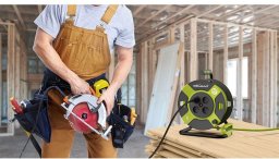 Przedłużacz bębnowy 4-gniazdowy H05VV-F 3G1.5, 40m lemonkowo-czarny / 24627