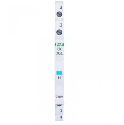 Lampka modułowa 1-fazowa niebieska LED Slim 1/2 modułu 230V LK-701B