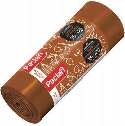 Paclan Worek do segregacji odpadów 35l 20 szt brązowy