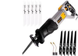 Piła szablasta BESTEN BE-2541 1700W 0-3000 RPM skok 22 mm SDS rękojeść obrotowa 10 brzeszczotów w zestawie