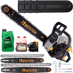Piła łańcuchowa BESTEN Spalinowa BE-2865 58 cm 2,8 kW 2 prowadnice 16/18 cali (BE0002865)