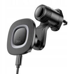 Hoco Uchwyt na telefon do samochodu indukcyjny 15W do kratki HW30 czarny