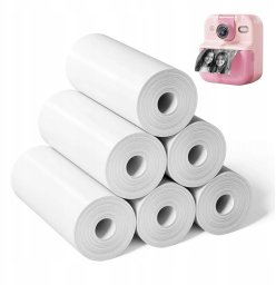 Xrec Papier Samoprzylepny Naklejki Wkład Wkłady 6x Rolka 54mm 3.5m P02 K22 / P2-RMS